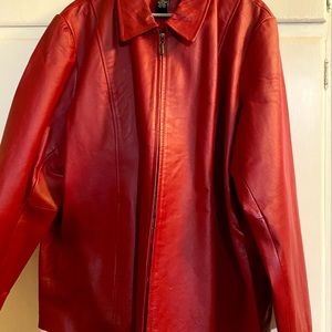 RED Women’s Leather Coat by Dialogue